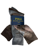 Polo Ralph Lauren 3-Pair Dress Socks Argyle Grey / Brown - $44.52
