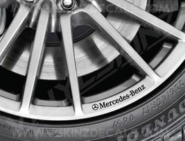 Mercedes Benz Logo Wheel Rim Decals Kit Stickers Premium Quality 5 Color... - £9.44 GBP