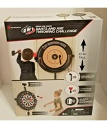 MD Sports 2 In 1 Over the Door Axe &amp; Dart Throwing Challenge 32&quot; Tall In... - $18.43