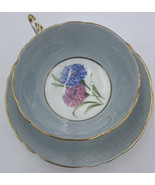 Paragon Tea Cup &amp; Saucer Blue Hydrangea Pink Cup Vintage - £194.94 GBP