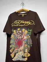 Egypt Big Logo Ed Hardy T-Shirt rare design Dark Chocolate tee NH6025 - £11.05 GBP+