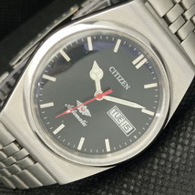 Genuine Vintage Citizen Automatic 8200 Japan Mens D/D Black Watch 608j-a317010-6 - £20.75 GBP