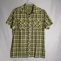 KUHL Mountain Men&#39;s Green Plaid Short Sleeve Pearl Snap Button Down Shir... - £22.55 GBP