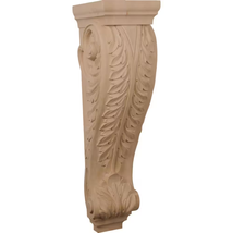 10 In. X 9 In. X 34 In. Unfinished Wood Cherry Super Jumbo Acanthus Corbel - £1,156.33 GBP