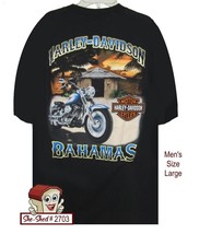Harley Davidson BAHAMAS Mens LG T-Shirt (logo on front and back) - £14.11 GBP