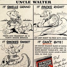 Sir Walter Raleigh Pipe Tobacco 1953 Advertisement Uncle Walter Smoking DWDD20 - $29.99
