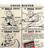 Sir Walter Raleigh Pipe Tobacco 1953 Advertisement Uncle Walter Smoking ... - £23.69 GBP