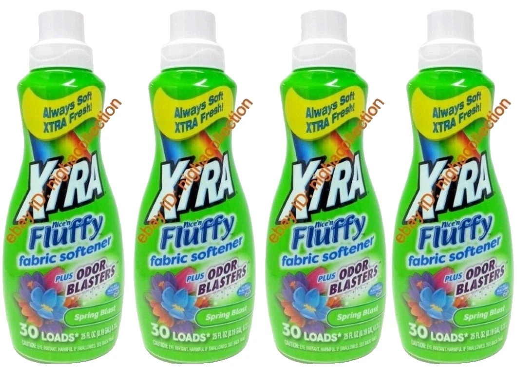 (LOT 4) xtranice&#39;n Fluffy Liquid Fabric Softener Spring Blast 25 ozEa =3... - $38.60