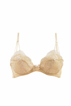 Agent Provocateur Womens Bra Angelique Padded Lace Ivory Elegant Size Uk 32B - £100.04 GBP