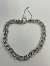 STERLING SILVER TWISTED CABLE CHAIN 6.5 INCH BRACELET WITH SAFETY CHAIN 5mm - $460.64 MXN