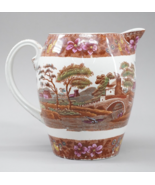 Copeland Delft Spodes Tower Castle Pattern Pitcher Transfer Polychrome C... - $83.19