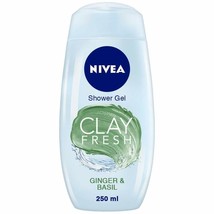NIVEA Women Body Wash, Clay Fresh Ginger &amp; Basil Shower Gel, 250ml - £14.72 GBP