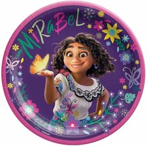 Encanto Themed Birthday Party Supplies 9&quot; Round Paper Lunch Plate - 8 pcs Set - £7.55 GBP
