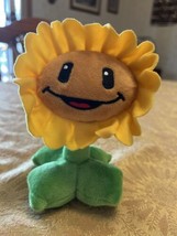 Plants Vs Zombies Sunflower 6&quot; Plush Soft Jazwares 2014 Electronic Arts Inc RARE - £27.25 GBP