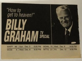 Billy Graham Special Tv Guide Print Ad How To Get To Heaven TPA10 - £4.68 GBP