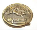 1977 NATIONAL FINALS RODEO BELT BUCKLE OKLAHOMA CITY HESSTON 4TH ANNUAL ... - $22.49