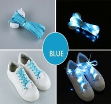 Flashing LED Light Up Glow in the Dark Shoelaces 3 Different MODES 3 COLORS - £5.55 GBP