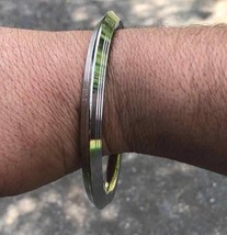 Shiny stainless steel seven lines sikh singh kaur khalsa kara sikh bracelet j12 - £19.57 GBP+