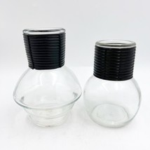 Vintage Glasbake Hottle Carafe Glass And Unbranded bottle Glass With Bla... - £10.38 GBP