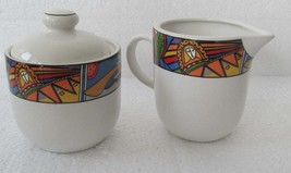 1990&#39;s Metropolitan by VITROMASTER Vintage  Collectible Sugar Bowl &amp; Cre... - £26.57 GBP