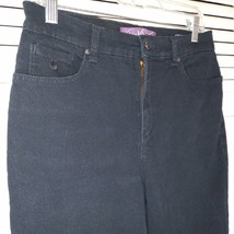 Gloria Vanderbilt Amanda Jeans Size 8 Dark Blue Black Inseam 30&quot; Cotton ... - £11.76 GBP