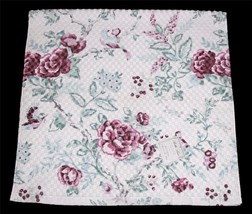 Bella Lux Subtle Birds Bold Flowers Textured High/Low Squares Waffle Bath Towel - £17.57 GBP