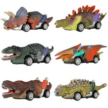 Dinosaur Toy Pull Back Cars,6 Pack Dino Toys For 3 Year Old Boys Girls A... - £14.89 GBP
