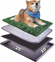 Dog Grass Pad With Tray 25X20 - Artificial Grass For Dogs Potty Training - F - £32.42 GBP