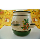 Vintage Ceramic Strawberry Planter 4 Port 5.5” diameter - 6” Height &quot;Gif... - £23.95 GBP