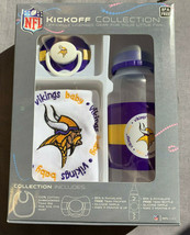 Kickoff Collection Minnesota Vikings Bib, Pacifier &amp; Bottle Offically Li... - £13.12 GBP