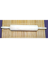 Vintage Wooden Pastry Dough Plain Rolling Pin With Handle Brown 18 Inche... - $20.81 CAD