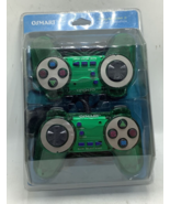 LOT OF 2 OSMART PS2 CONTROLLER,NIP TWIN NEW SEALED GREEN - £13.88 GBP