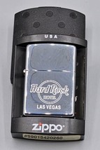 Zippo Lighter HARD ROCK Hotel Las Vegas Polished Chrome w/Case (2005) - NEW - £36.67 GBP