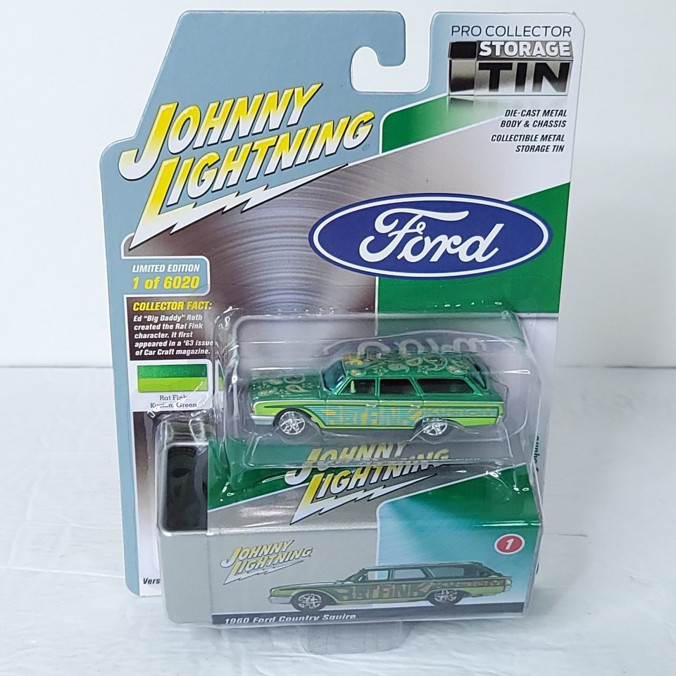 Johnny Lightning Rat Fink  1960 Ford Country Squire Wagon with Tin NEW - $16.82