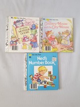 1980s First Little Golden Book Lot of 3  Mother Goose Neds Numbers Country Mouse - £7.98 GBP