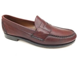 Allen Edmonds Kearney Mens Shoes 10D Burgundy Leather Dress Slip-on Penny Loafer - £54.80 GBP