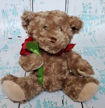 DAN DEE Brown Bear With Red Rose Bud Collectors Choice sits at 9&quot; - £12.47 GBP
