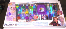 Disney Frozen 2  (II) Fun Nail Kit 74 Piece Nail kit - Stickers, Dryer, Polish - £27.17 GBP