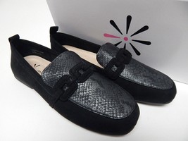 Isaac Mizrahi Live! Driving Moccasin Sz US 9 M Women&#39;s Slip-On Shoes Black Snake - $39.59