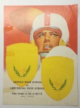 1952 Arnold PA vs Leechburg Blue Devils PA High School Football Program S49 - £9.43 GBP