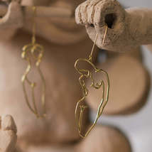 Original design sense classic human earrings female Korean simple wind p... - £14.43 GBP