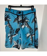 Quicksilver Board Shorts Mens 28 Blue Purple Floral Hawaii Swim Trunks 2... - $25.56 CAD