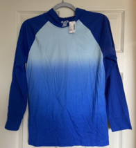 Children’s Place boys, size XL, blue ombre, hooded, long sleeve tee - $12.99