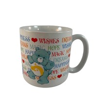 Care Bears Coffee Mug Cup Wishes Dreams Magic Hope Happiness 1984 - £11.07 GBP