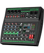 Mw-6 Black 6-Channel Professional Dj Audio Mixer Portable Controller, Ho... - $116.76 CAD
