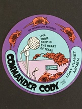 Commander Cody &amp; His Lost Planet Airmen ORIGINAL UNUSED 1974 PROMO STICKER - $11.99