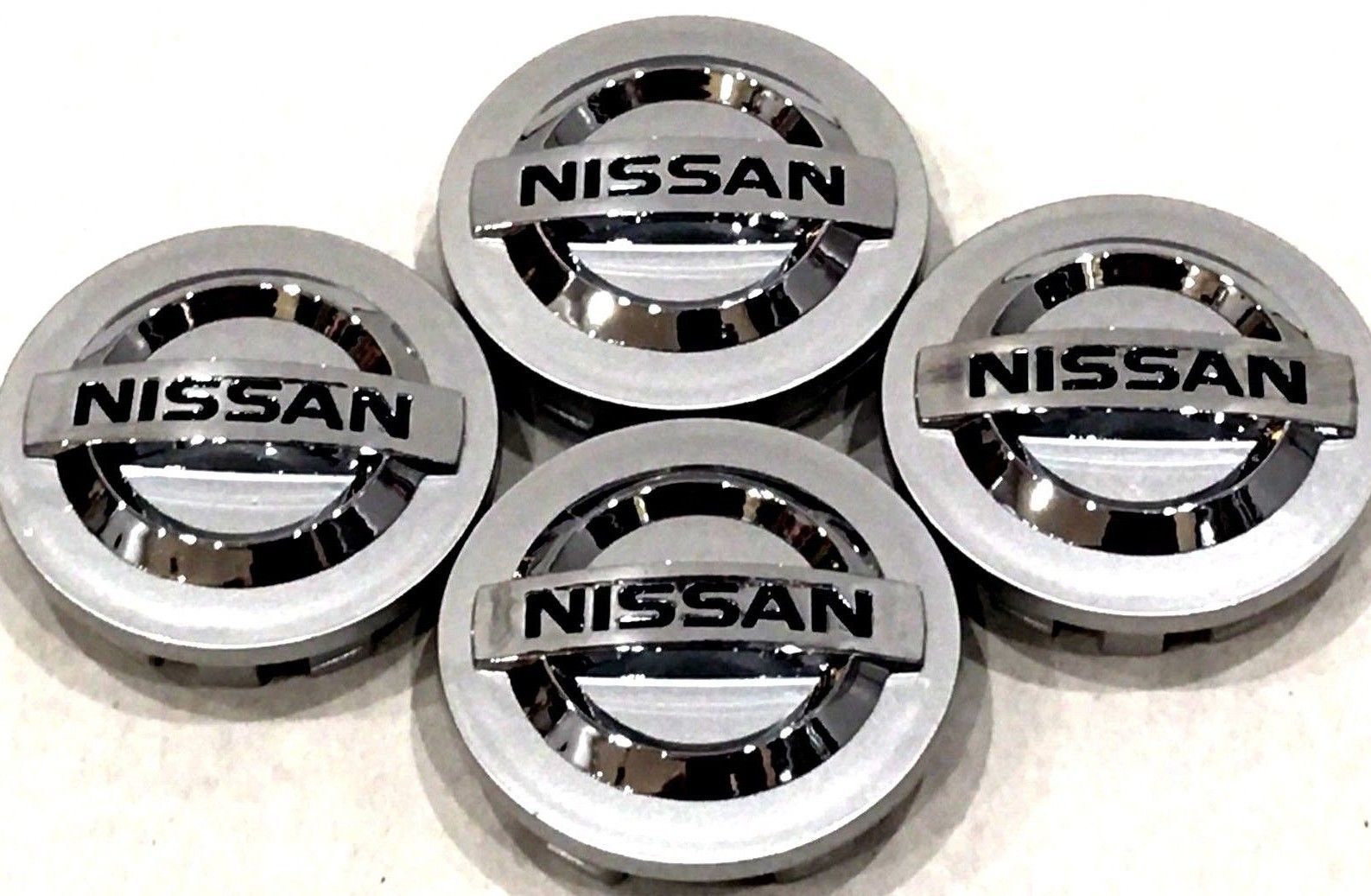 4 Pcs, Nissan Wheel Center Cap, Silver Chrome Logo 54 MM / 2.13" #40342AU510 NS5