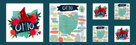 Moda LAKESIDE STORY Ohio 13361 11P Quilt Fabric 15&quot; Panel - Mara Penny - £4.10 GBP