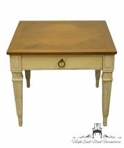 BAKER FURNITURE Italian Provincial Cream / Off White 26&quot; Square Accent End Table - £189.40 GBP