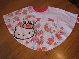 Girls Hello Kitty t shirt 6 HK5201922 White HK Circle Top w/ Bow Back NW... - £9.19 GBP